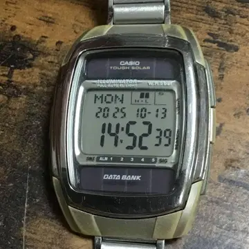 CASIO DATA BANK 방수 솔라 남성용 손목시계