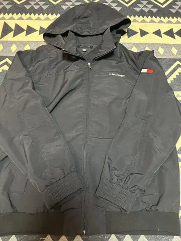 타미힐피거 HILFIGER 후드 부착 블랙 자켓 XXL