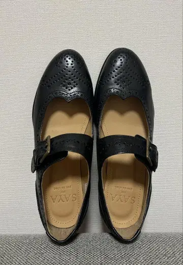 새상품 SAVA 블랙 멜리 제인 신발