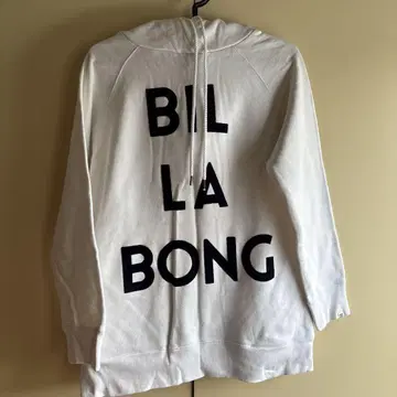 BILLABONG 화이트 후드티 후드 부착