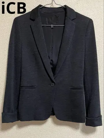 iCB 아이씨비 테일러드 자켓 다크 그레이 울 혼방