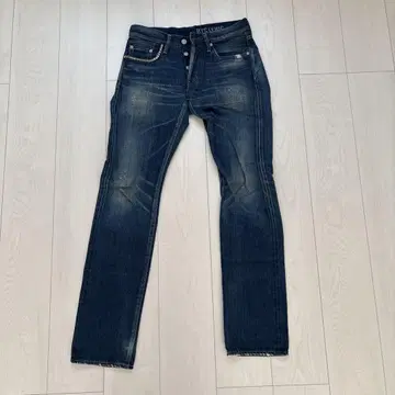 HYSTERIC GLAMOUR 블루 슬림 스트레이트 데님 28인치