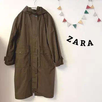 ZARA 모즈 코트 밀리터리 롱 코트 카키