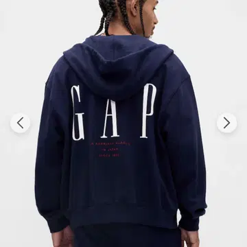 GAP 30주년 기념일 로고 집업 후드티 네이비 XL