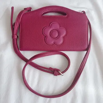 새상품급 MARY QUANT 마리콴트 지갑 숄더 퍼스 핑크