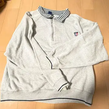 Nautica 스트라이프 옷깃 집업 맨투맨