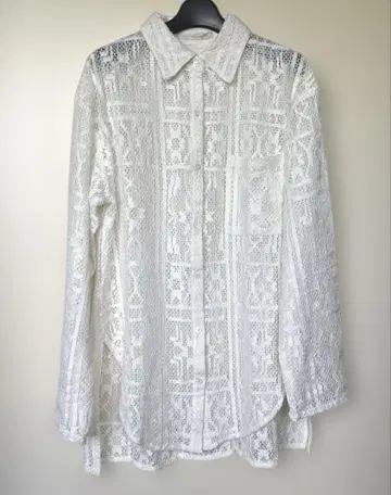 LC/LLL 레이스 셔츠 화이트