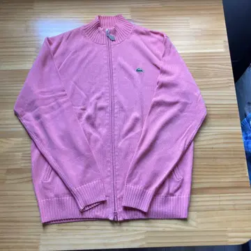 Lacoste 핑크 집업 니트