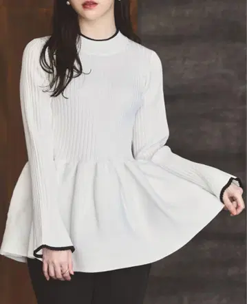 RUIRUE BOUTIQUE 긴팔 니트 L 워셔블 페플럼 니트