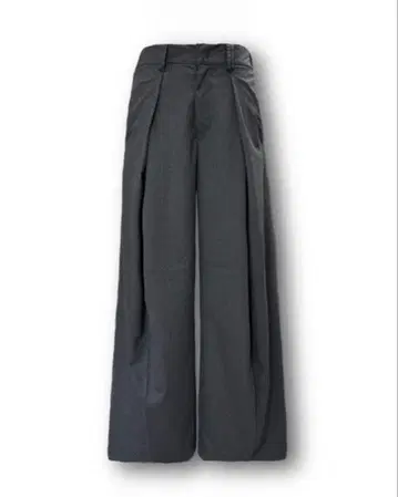 CS stripe cross tuck drape slacks (gray)
