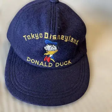 80s 빈티지 디즈니 도널드 덕 캡 네이비 당시 물건