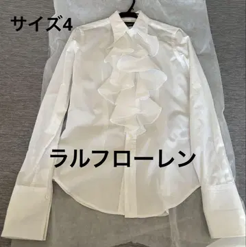 새상품급 랄프 로렌 프릴 블라우스 사이즈 4