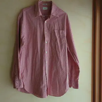 J.CREW 빨간색과 화이트 체크 긴팔 셔츠