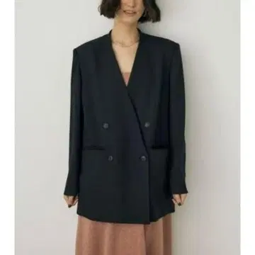 [택 포함 새상품] moussy 24AW 시즌리스 노카라 자켓 블랙