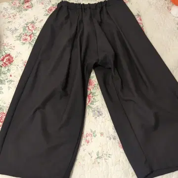 mizuui 블랙 와이드 팬츠 허리밴딩