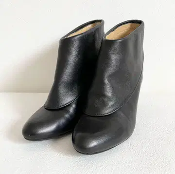 CORSO ROMA,9 23cm 블랙 가죽 앵클부츠 부티