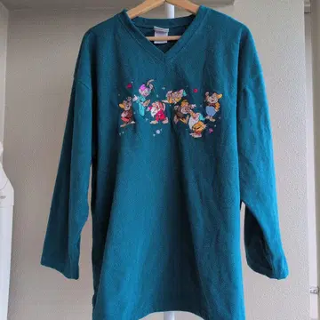 [초레어] 디즈니 맨투맨 플리스 일곱 난쟁이 90s 빅 루즈