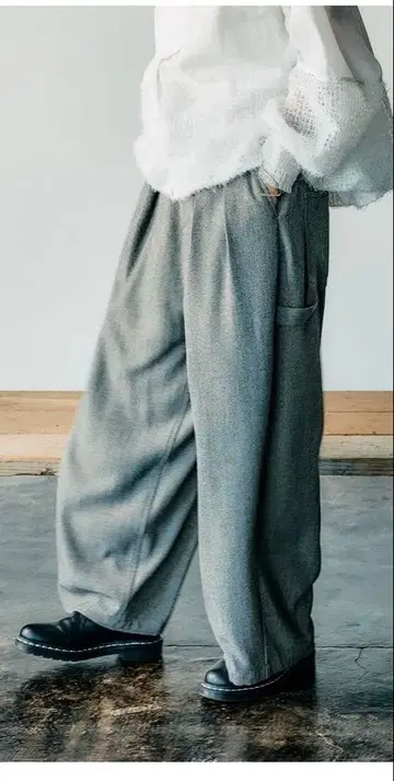 헤링본 2턱 페인터 팬츠 모드 노옴