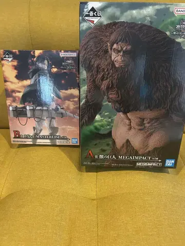 제일복권 진격의 거인 A상 짐승의 거인 B상 리바이 피규어 초코노코 3개