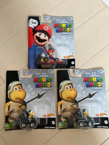 핫휠 슈퍼 마리오 브라더스 무비 3종 세트 미개봉품