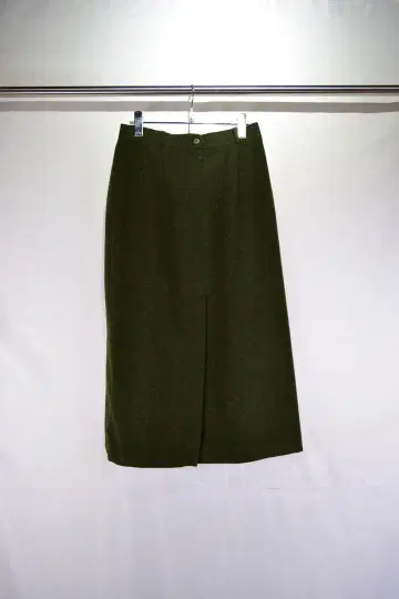구제 유로 올리브 울 스커트 유럽 구제 빈티지