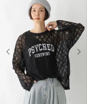 LEPSIM 레이스 메쉬 로고 풀오버