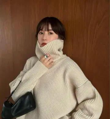 CLANE 2WAY 넥 워머 니트 탑스