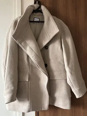 MOUSSY 베이지 피코트 울 혼방 1
