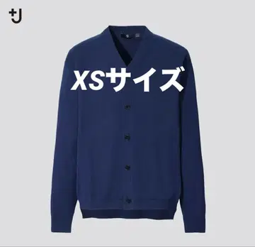 [ 미사용 새상품 ] UNIQLO+J 실크 코튼 V넥 가디건 XS 블루