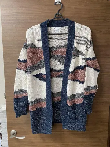 ZARA 스트라이프 니트 롱 가디건 M 사이즈