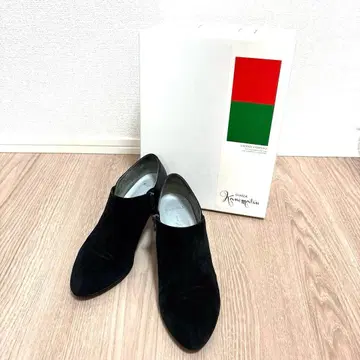 긴자 카네마츠 숏부츠 사이드 지퍼 스웨이드 23.5cm A26