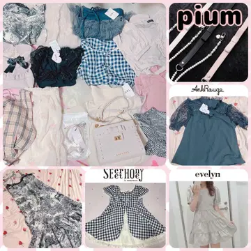 새상품 다수 pium 피움 숄더 리본 펄 체인 시크릿허니