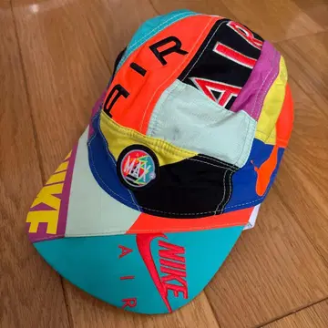 레어 NIKE x atmos 콜라보 캡 패치워크 AIR MAX 로고