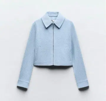 ZARA 노카라 자켓 M 라이트 블루