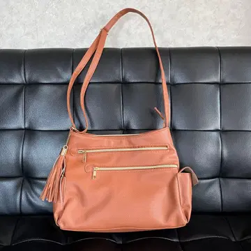 오렌지 프린지 숄더백