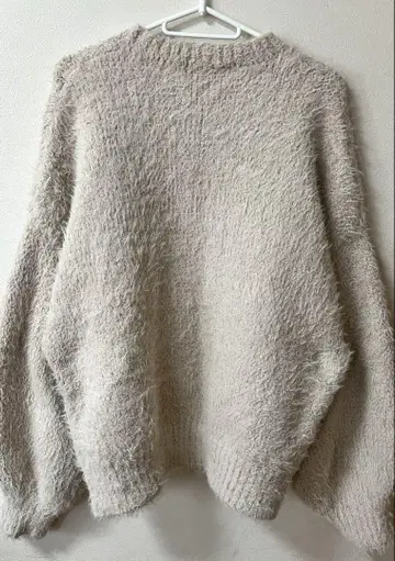 ZARA 복슬복슬 베이지 니트 긴팔 오버 사이즈