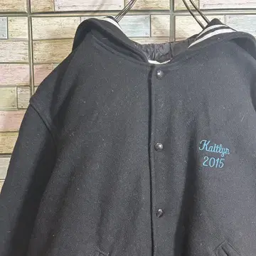 울 버시티 자켓 세일러 카라 자수