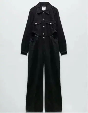 ZARA 블랙 데님 살로펫