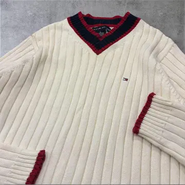 TOMMY HILFIGER 리브 니트