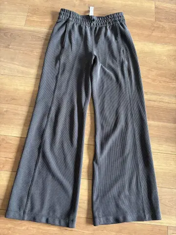lululemon 그레이 와이드 팬츠 M 사이즈 허리밴딩