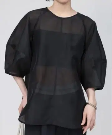 ( 새상품 ) BABYLONE 시어 벌룬 슬리브 블라우스 바빌론