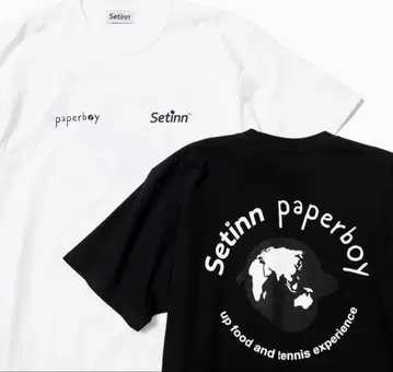 setinn paperboy tour tee white L