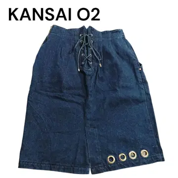 KANSAI O2 간사이 레이스업 데님 스커트 Y2K