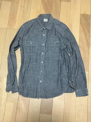 JCREW 샴브레이 셔츠 블랙 L