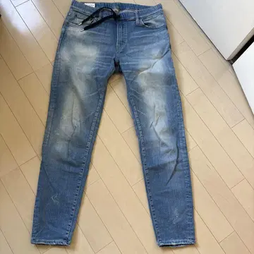 스키니 데님 라이트 블루 데미지 가공