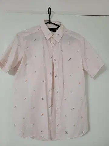 Paul Smith 반팔 셔츠 S 사이즈 핑크 새 자수