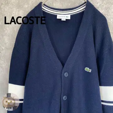 [ 상태 ] LACOSTE 코튼 니트 가디건 두꺼운 원단 구제 의류