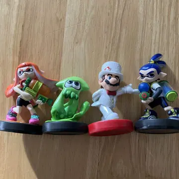 스플래툰 amiibo 4종 세트 오징어 걸 보이 마리오