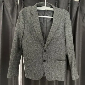 그레이 트위드 테일러드 자켓