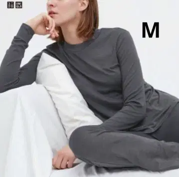 마메쿠로구치 히트텍 울 블렌드 상하의 세트 M 그레이